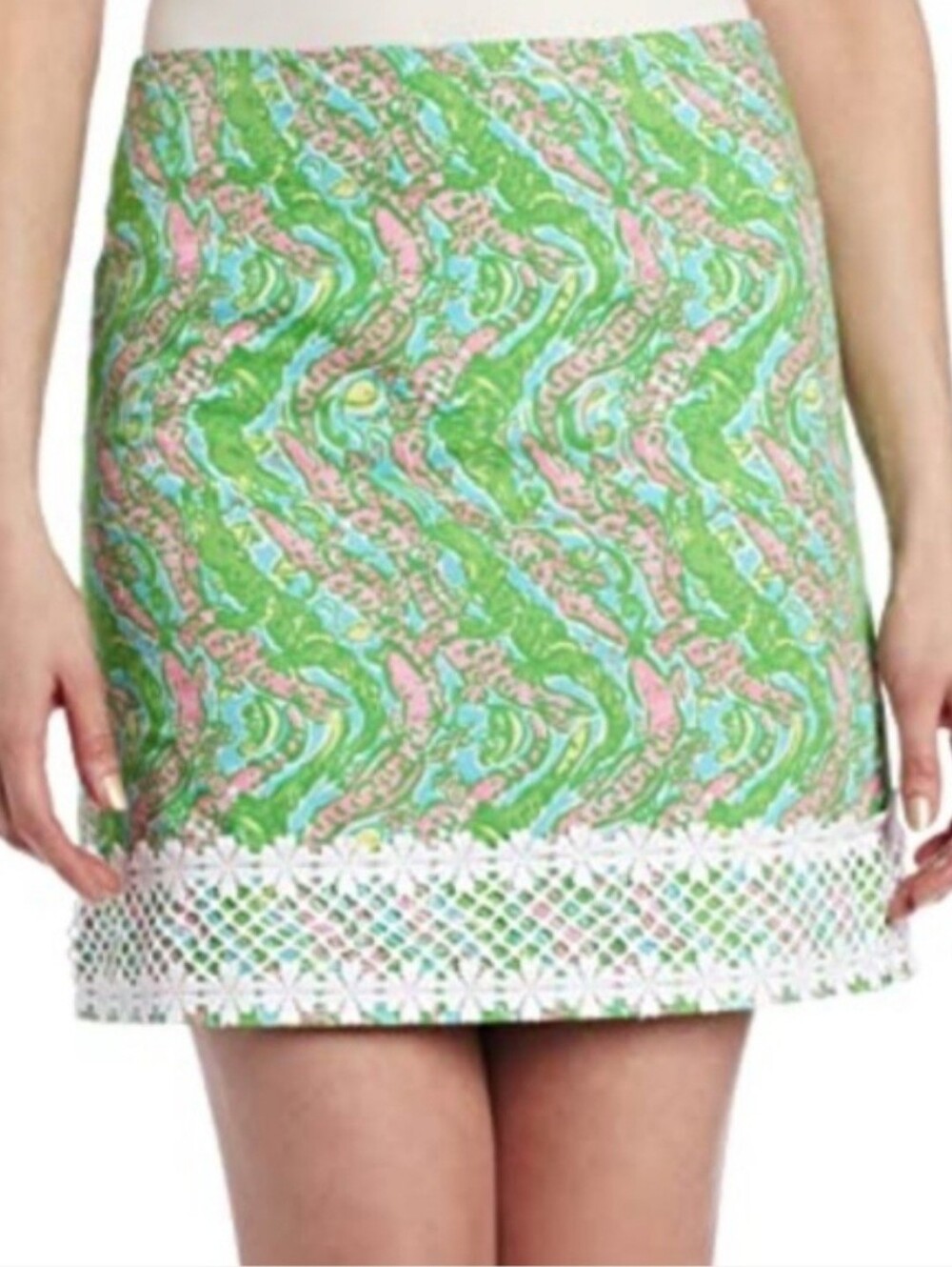 Lillly Pulitzer Alligator Printt Mini Skirt